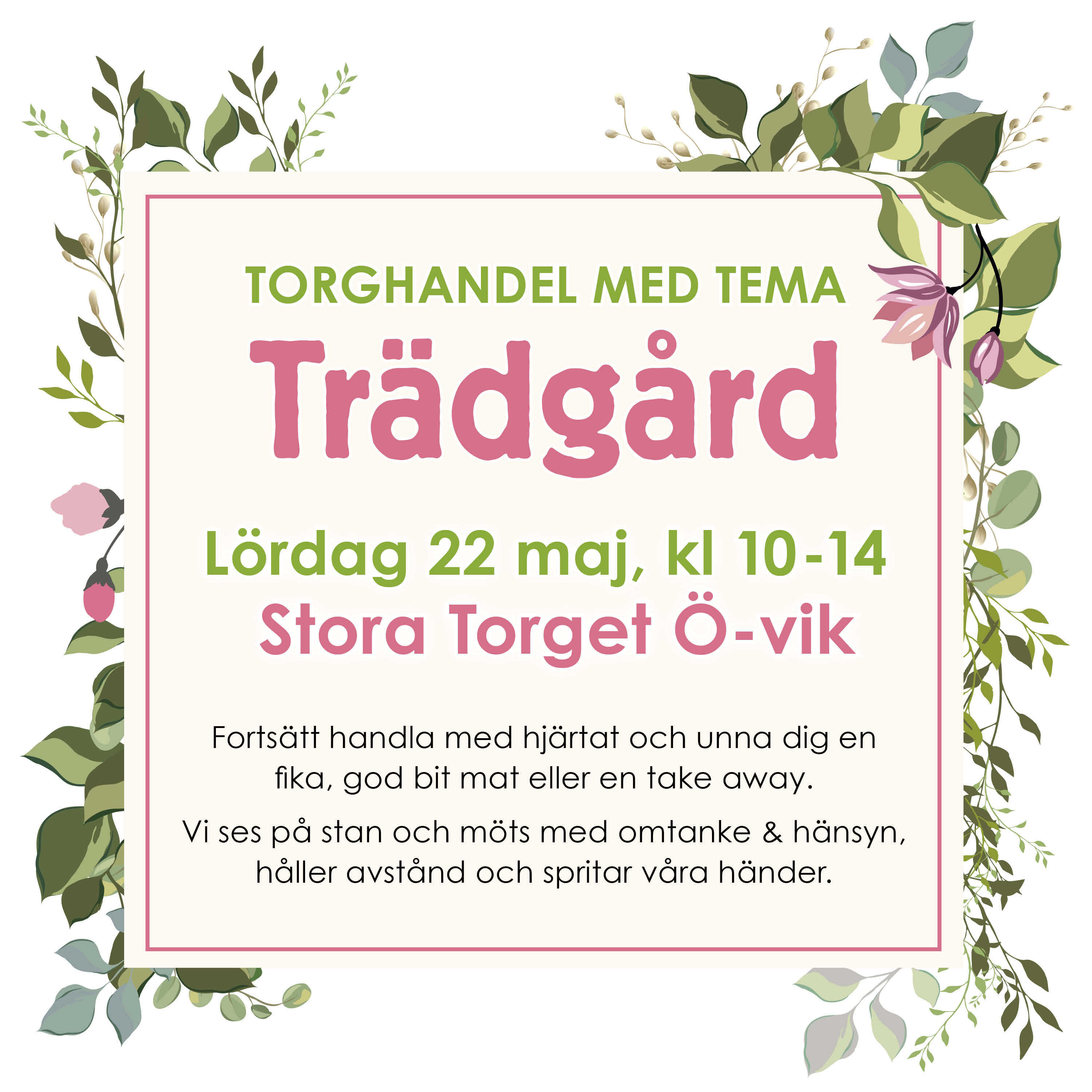 Torghandel med trädgårdstema 2021